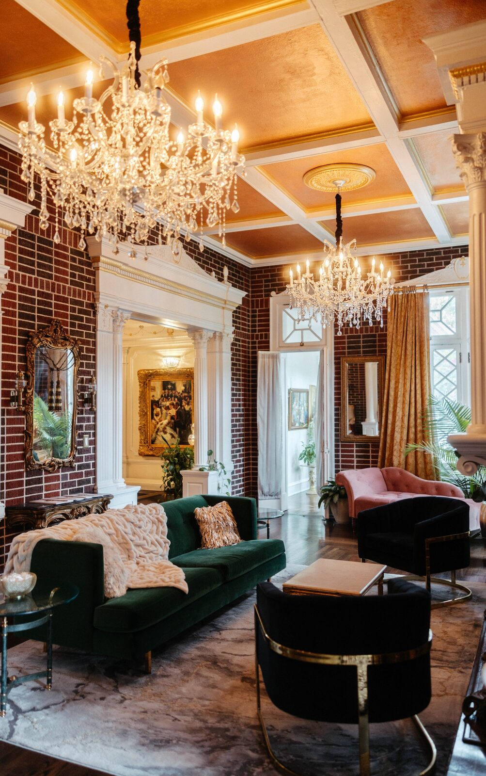 The historic Rockefeller Room at Mankin Mansion